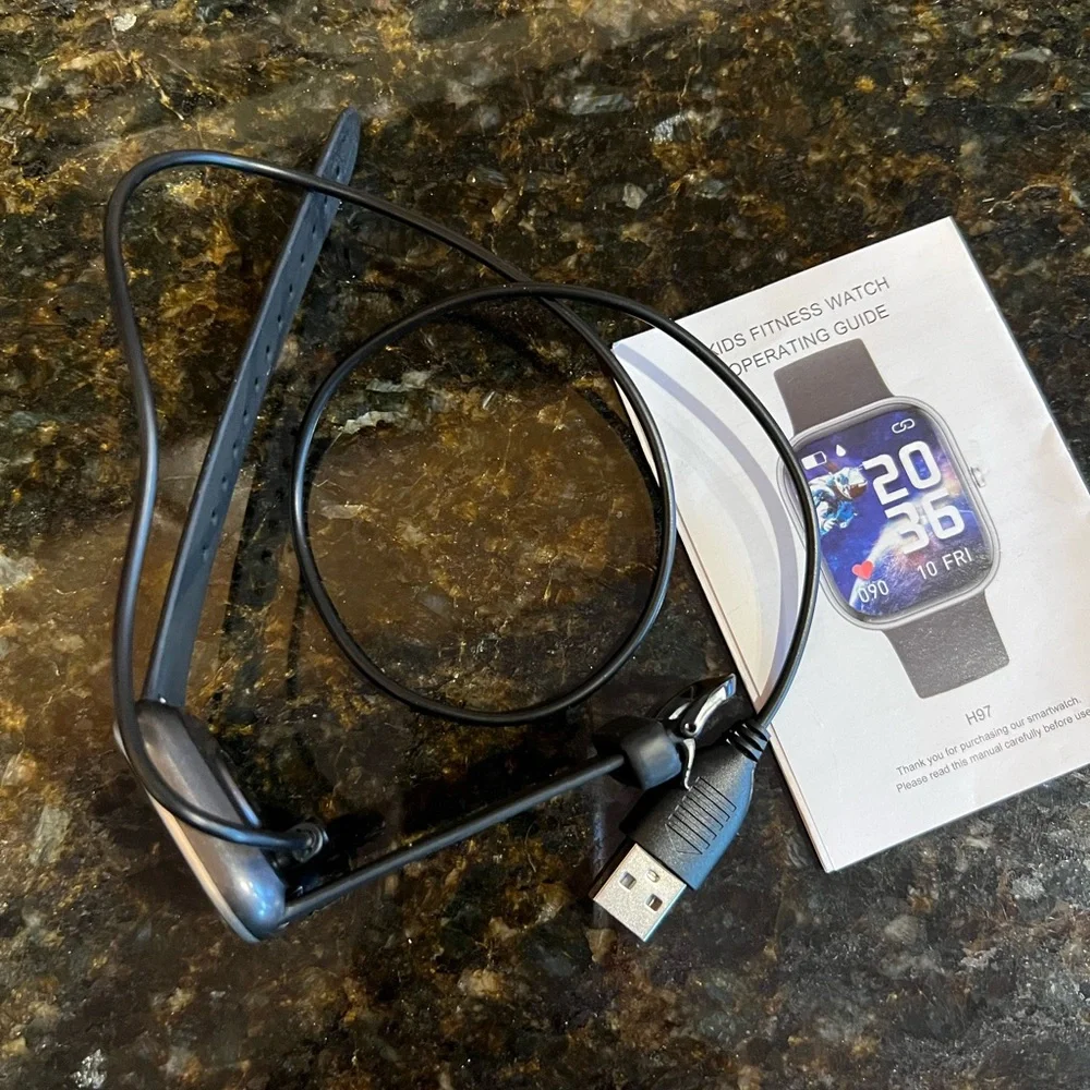 Smart Fitness Watch with Black Band